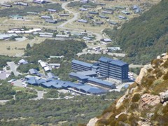 Looking down on the Hermitage & Mt Cook Village